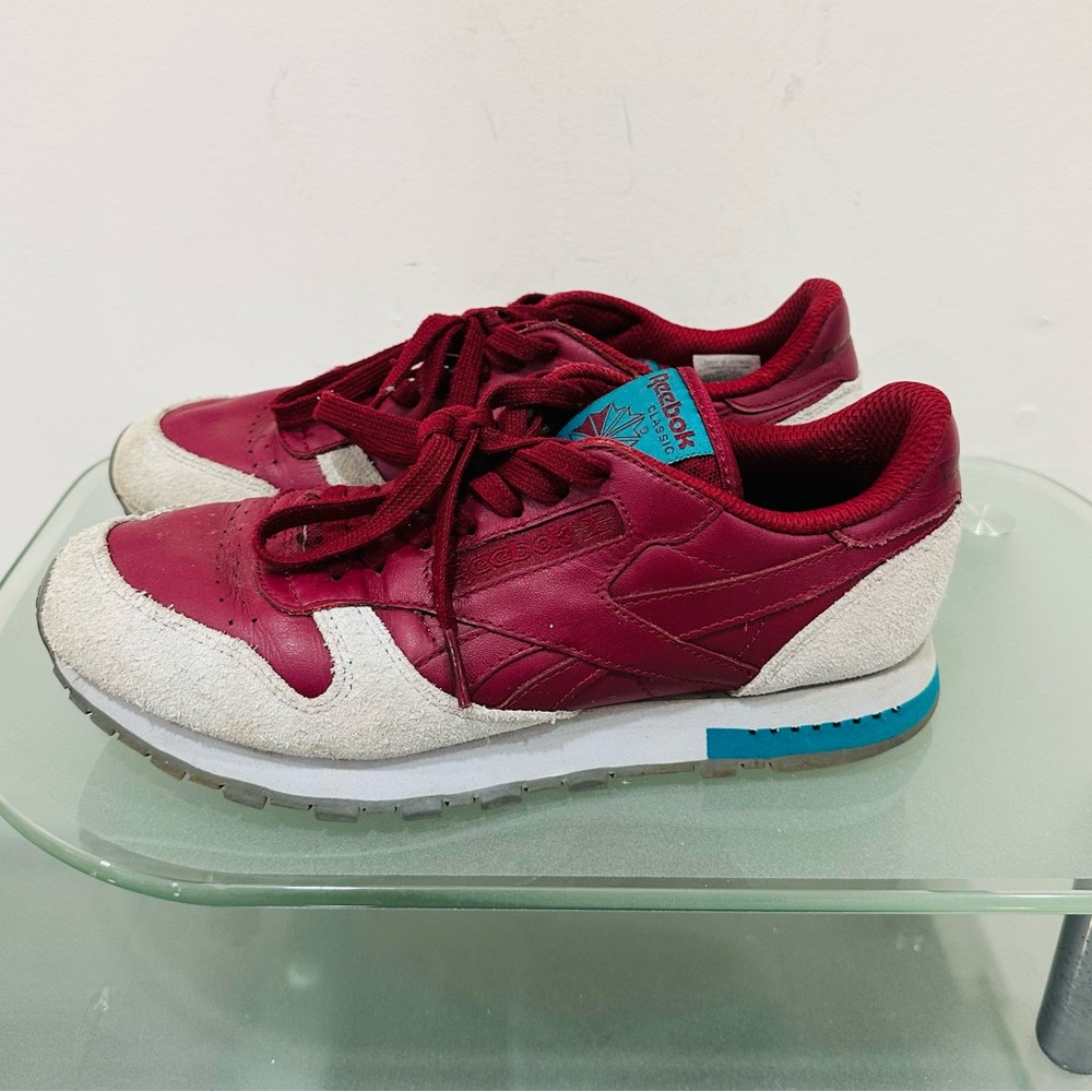 Classic Reebok Men’s CL Leather Classic BD4413 Burgundy Gray Cloud Sz 7 Sneakers